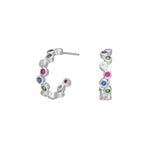 Rhodinierte Silber Ohrstecker EBRUNOR 19mm