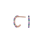 Rosegold-plated sil ear studs FIRANOR 12mm