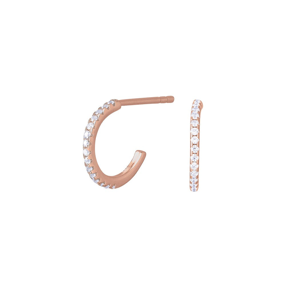 Rose gold plated earring FIRANOR 12mm