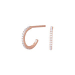 Rose gold plated earring FIRANOR 12mm