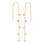 Gold-plated silver earring GWENNOR 13cm