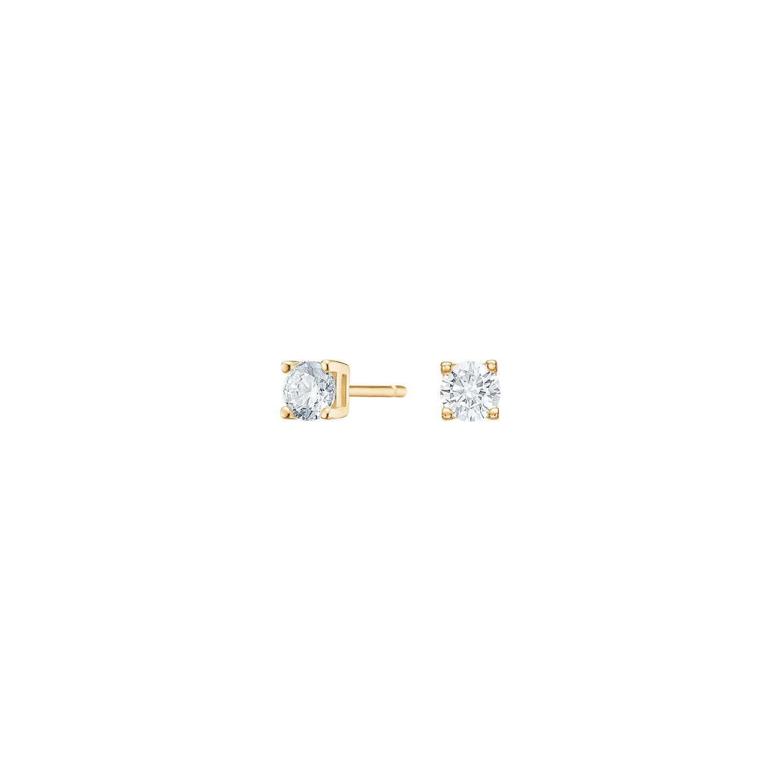 Silver ear studs 4mm grab HEGENOR