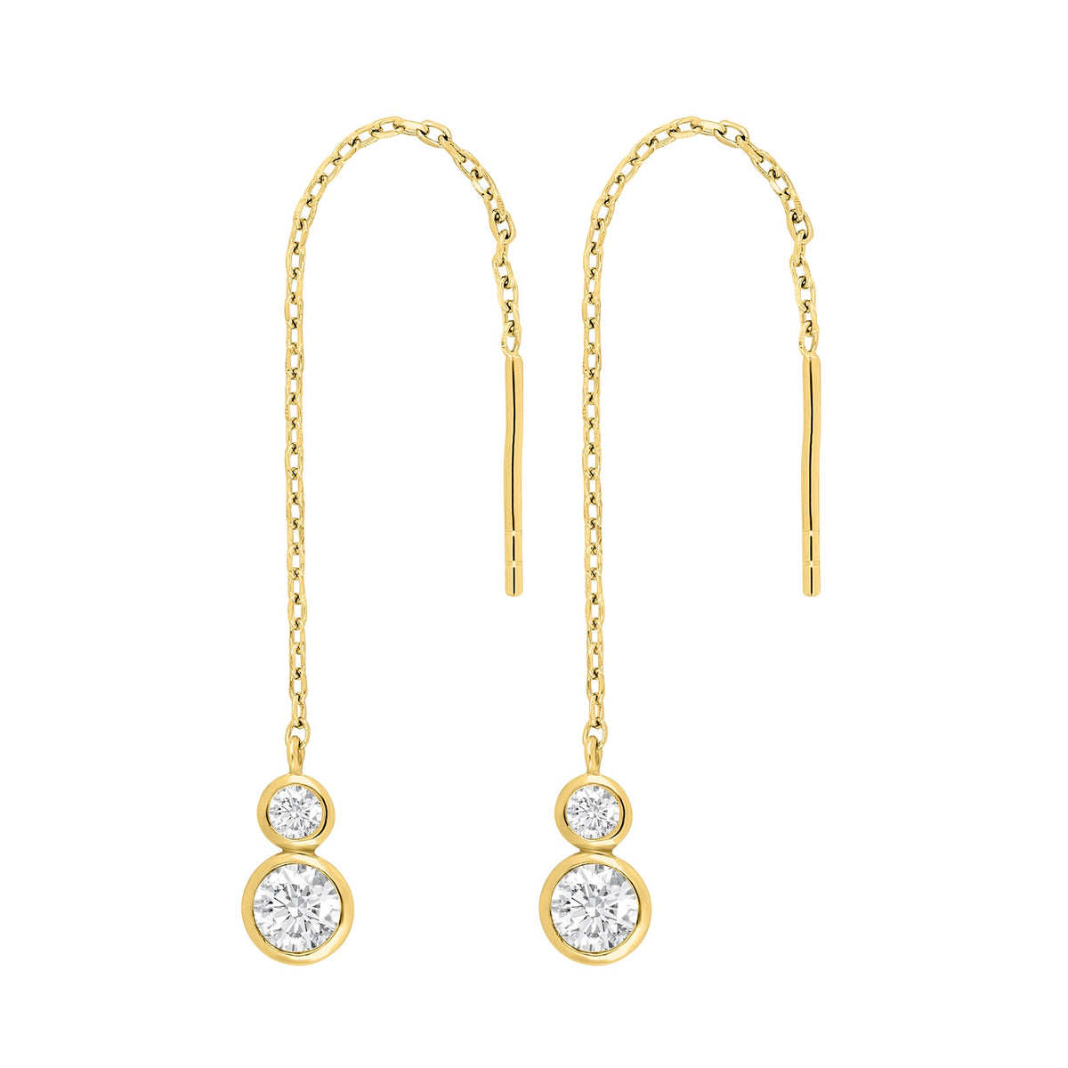 Silver earring IDANOR - Gold plated