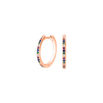 Rosegoldpl. silver hoops cz JULIENOR 18mm