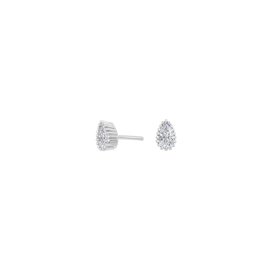 Rhd. Silver ear studs 6mm JOKINOR