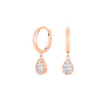 Rosegold-plated silver hoops JOKINOR