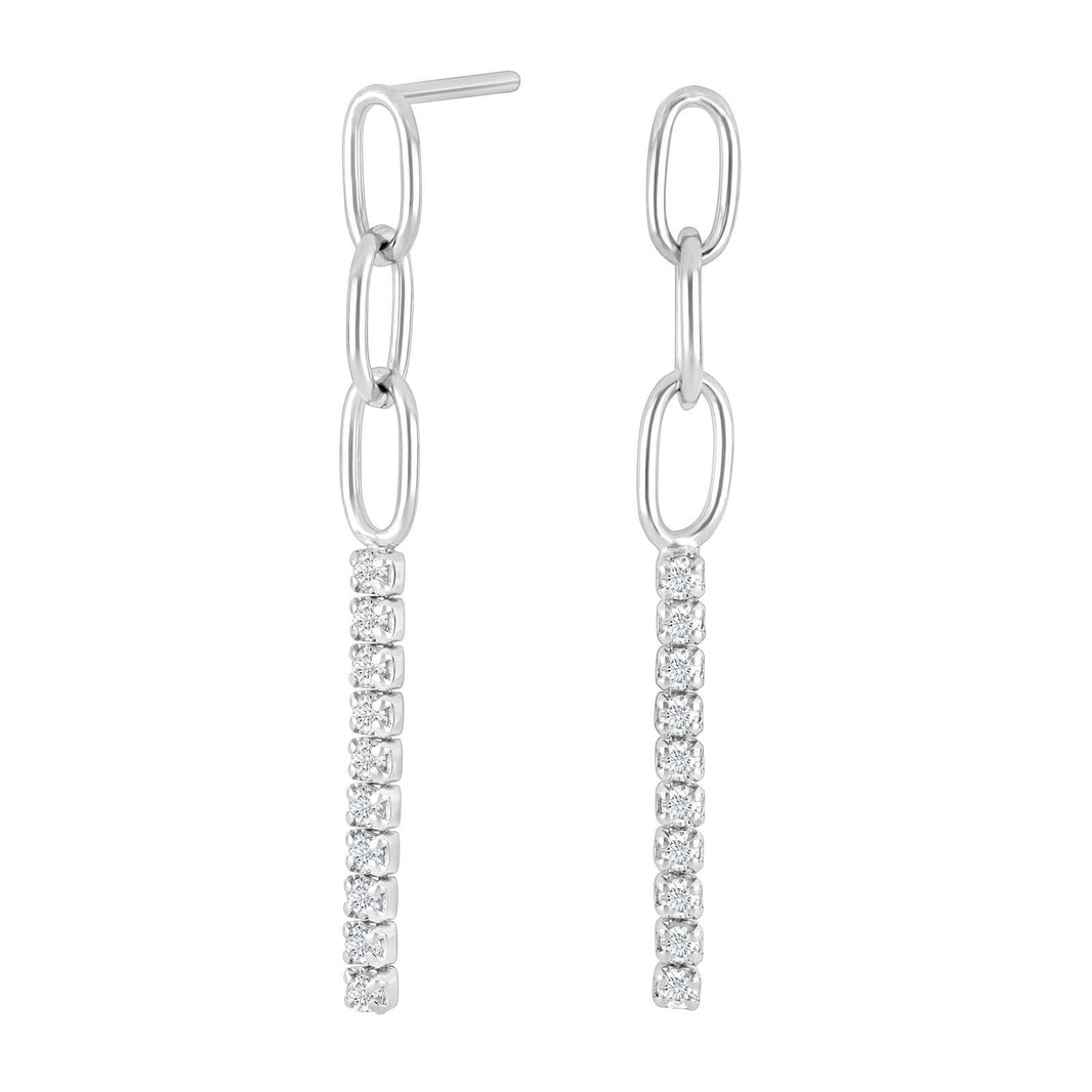 Silver earrings KLEONOR - Rhodium plated