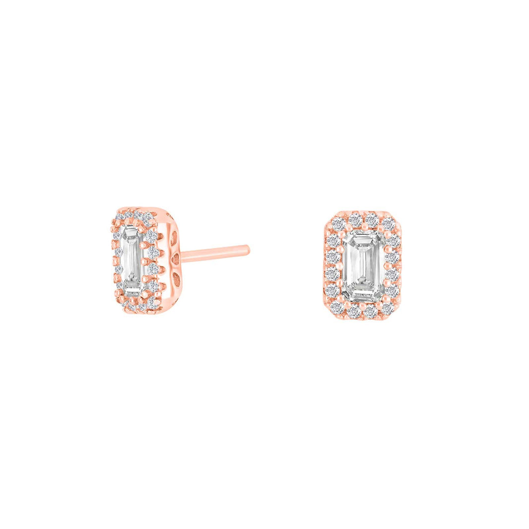 Silver ear studs KARLANOR - Gold plated