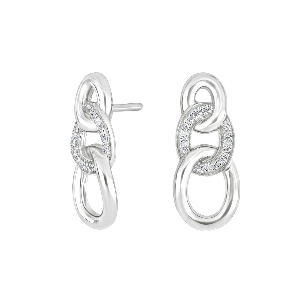 Silver earrings KITNOR - Rhodium plated