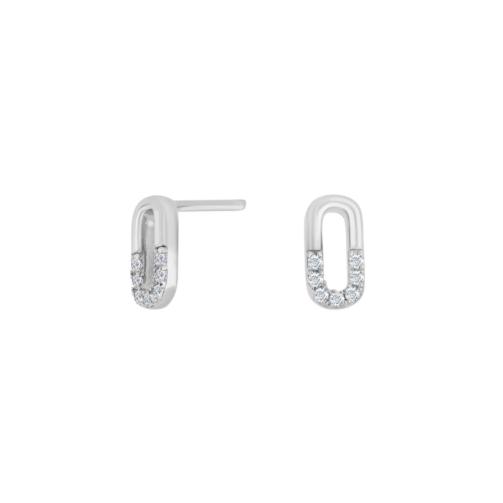 Silver ear studs KORANOR