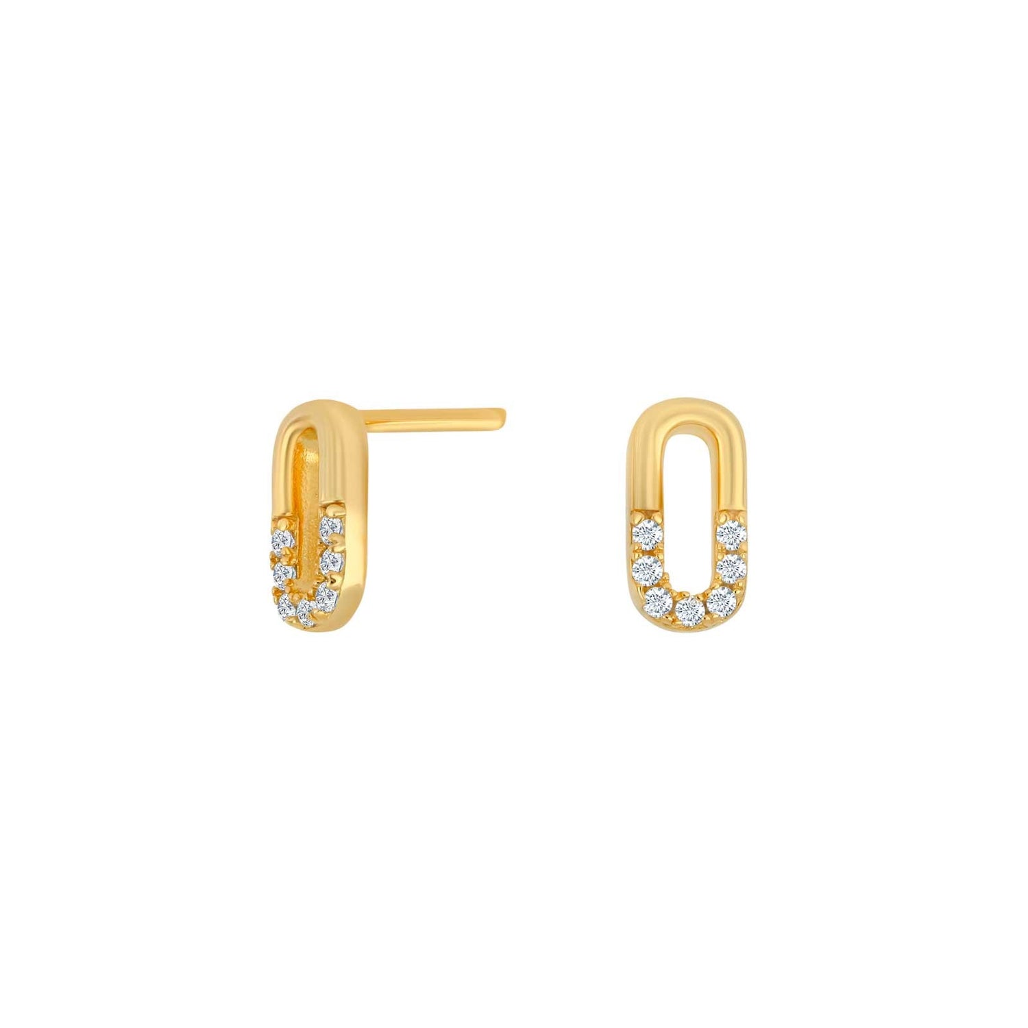 Silver ear studs KORANOR - Gold plated
