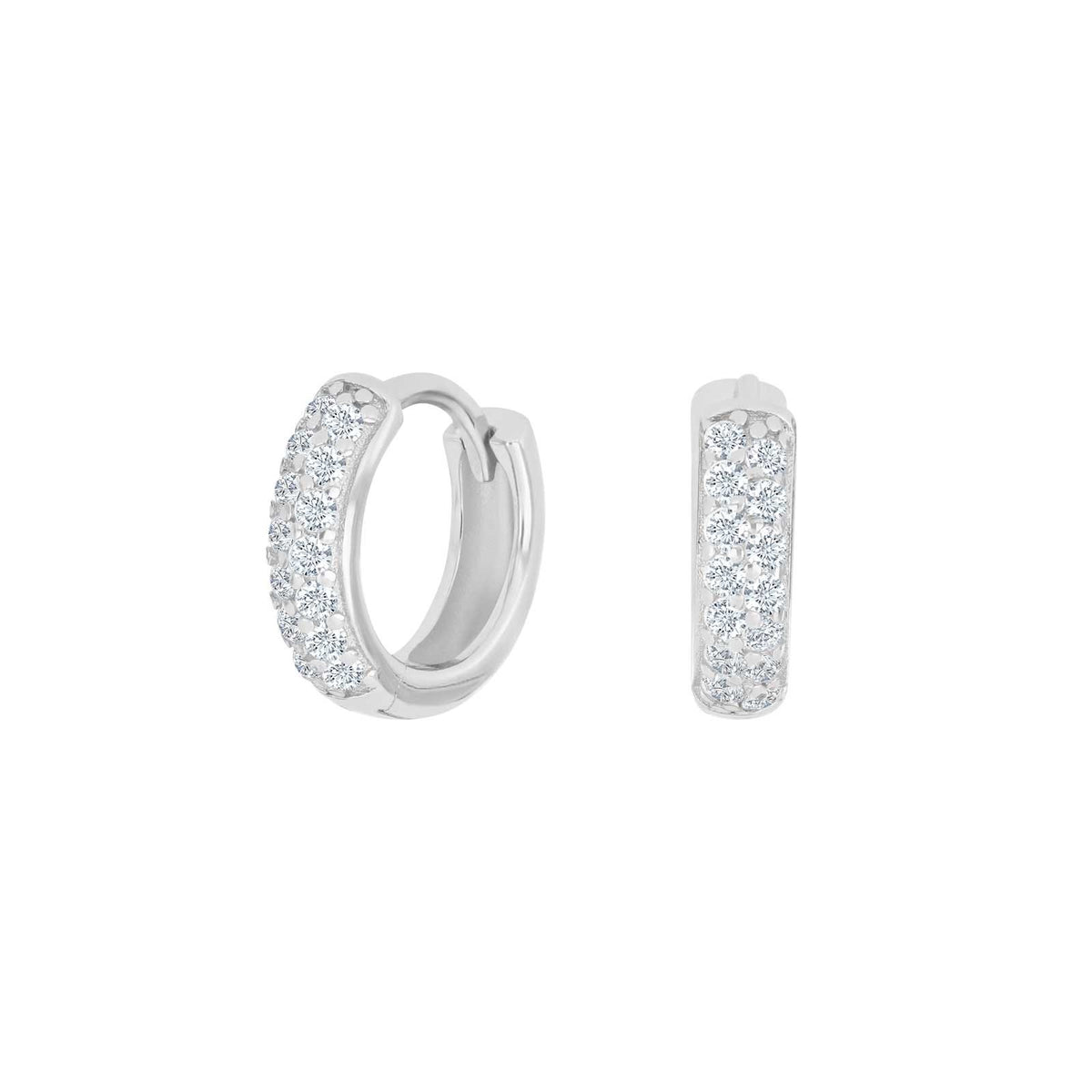 Silver creoles KOSANOR 12mm