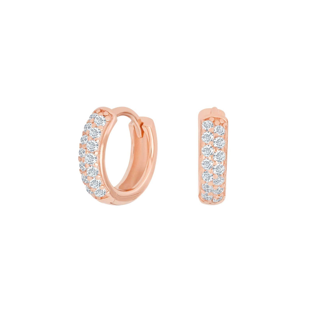 Rose gold-plated silver creoles KOSANOR 12mm