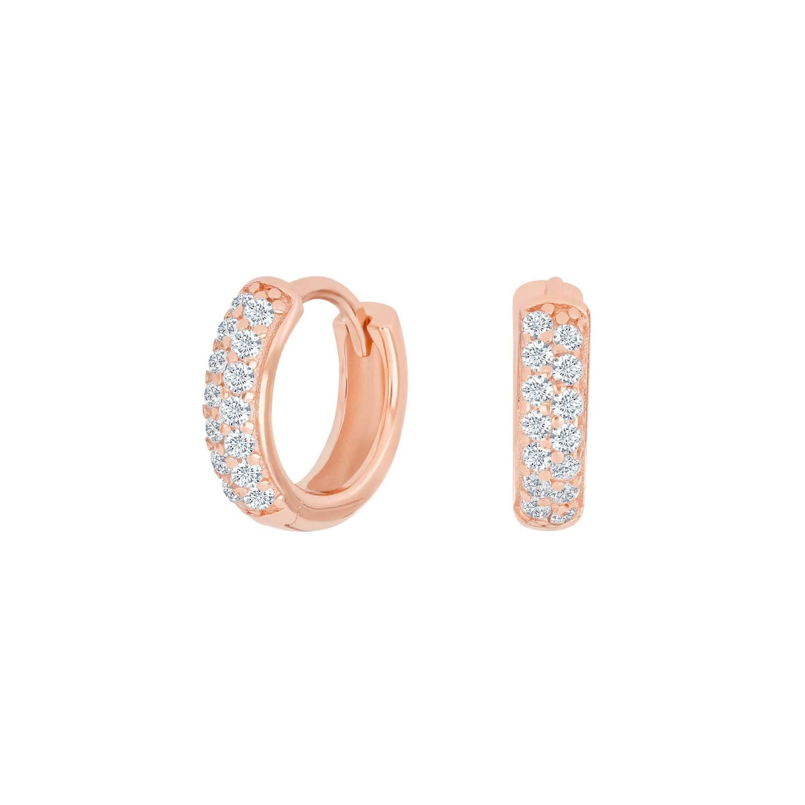 Rosévergoldete Silbercreolen KOSANOR 12mm