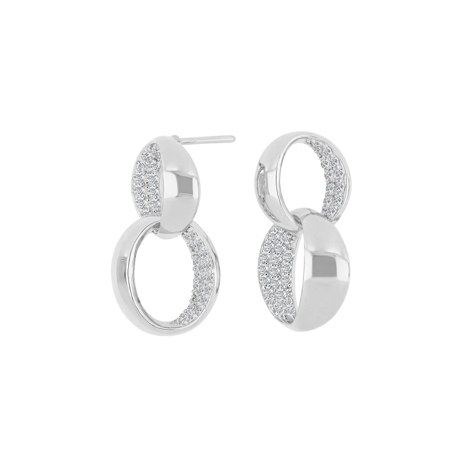 Silver ear hangers KETTINOR