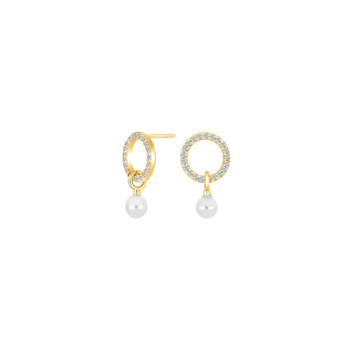 Silver earrings LISBETHNOR - Gold plated
