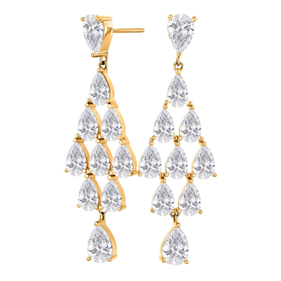 Silver earrings LOTTENOR - Gold plated