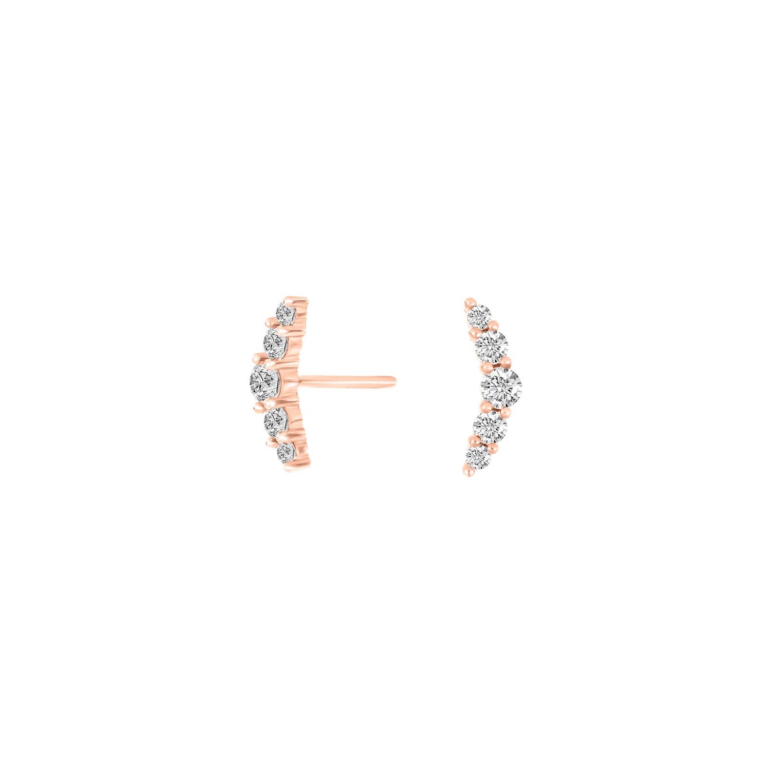 Silberohrringe LINDANOR - Rosévergoldet