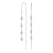 Silver ear hangers 4cz LINENOR