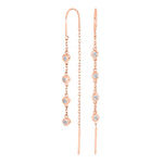 Silver ear hangers 4cz LINENOR