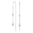 Silver ear hangers 2cz LINENOR