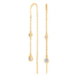 Silver ear hangers 2cz LINENOR