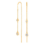 Silver ear hangers 2cz LINENOR