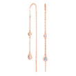 Silver ear hangers 2cz LINENOR