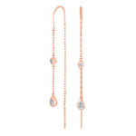 Silver ear hangers 2cz LINENOR