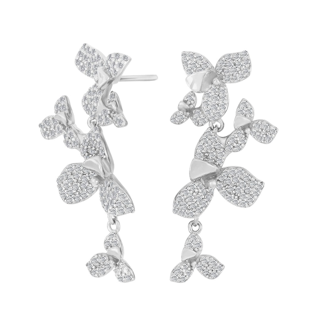 Silver earrings LOUISENOR - Rhodium plated