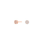 Rosegold-plated silver ear studs LISANOR