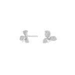 Silver ear studs LOUISENOR 8mm
