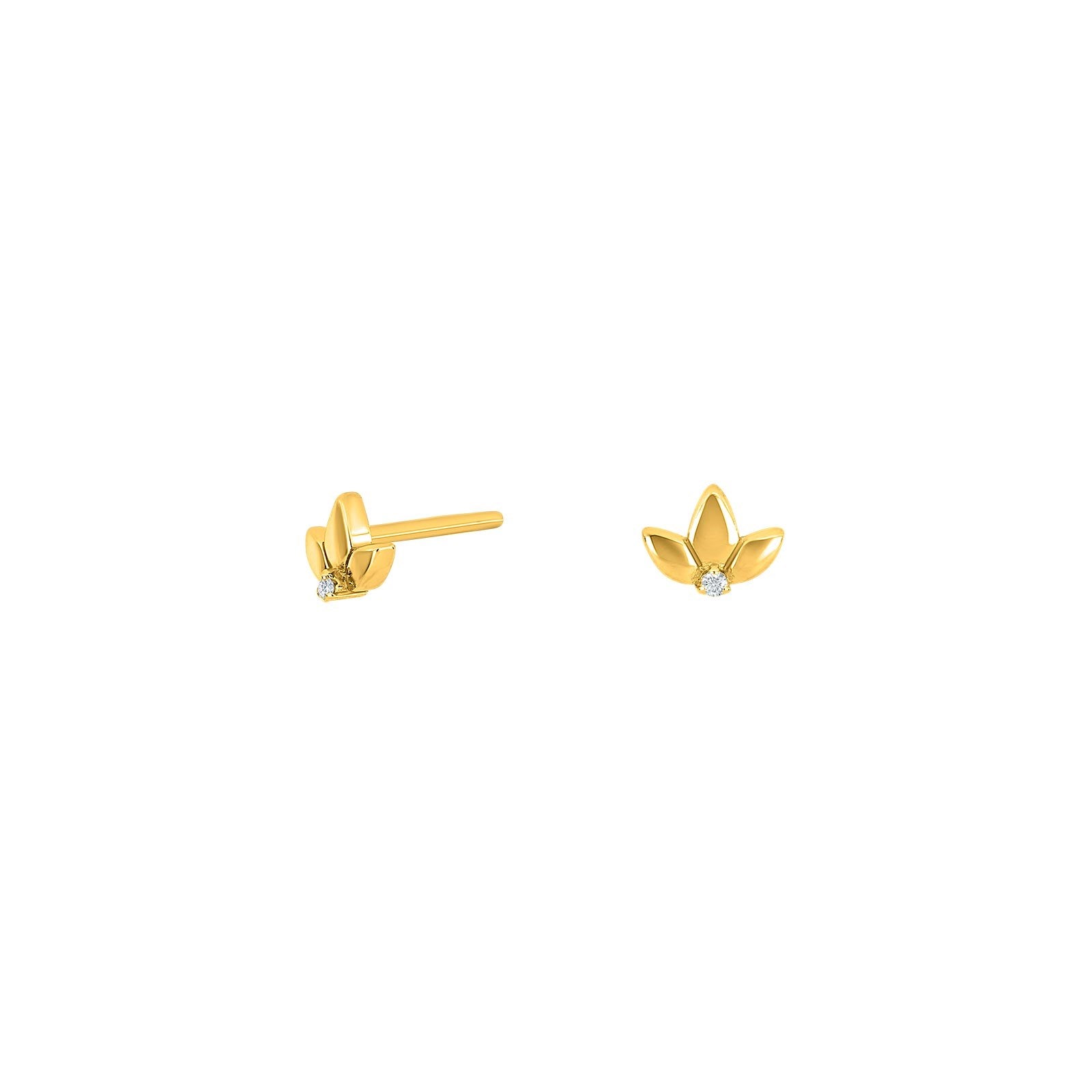 Silver ear studs LUNANOR 5.5x4