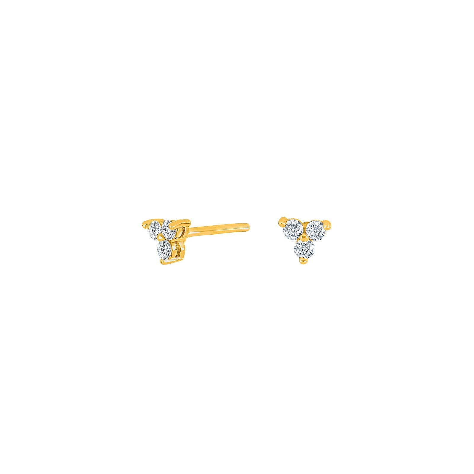 Silver ear studs LUNANOR 4