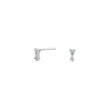 Silver ear studs LUNANOR 5