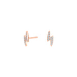 Silver earrings LUNANOR lightning