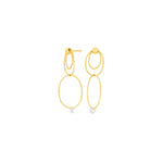Silver ear hangers MAJANOR double