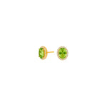 Gold plated silver earring MILLENOR green