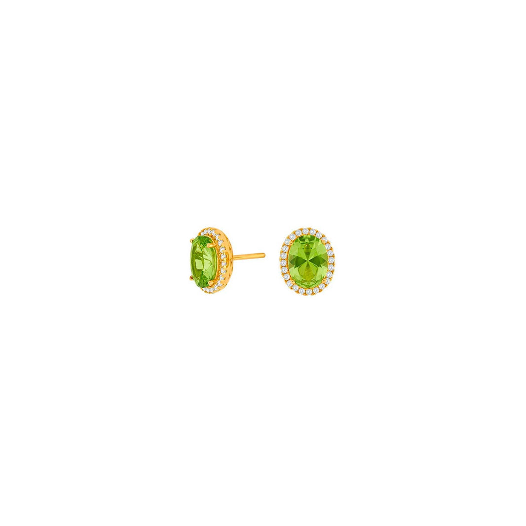 Vergoldet Silber Ohrstecker MILLENOR green