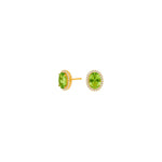 Gold plated silver earring MILLENOR green