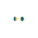 Gold plated silver earring MILLENOR blue
