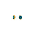 Gold plated silver earring MILLENOR blue