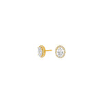Gold plated silver earring MILLENOR white