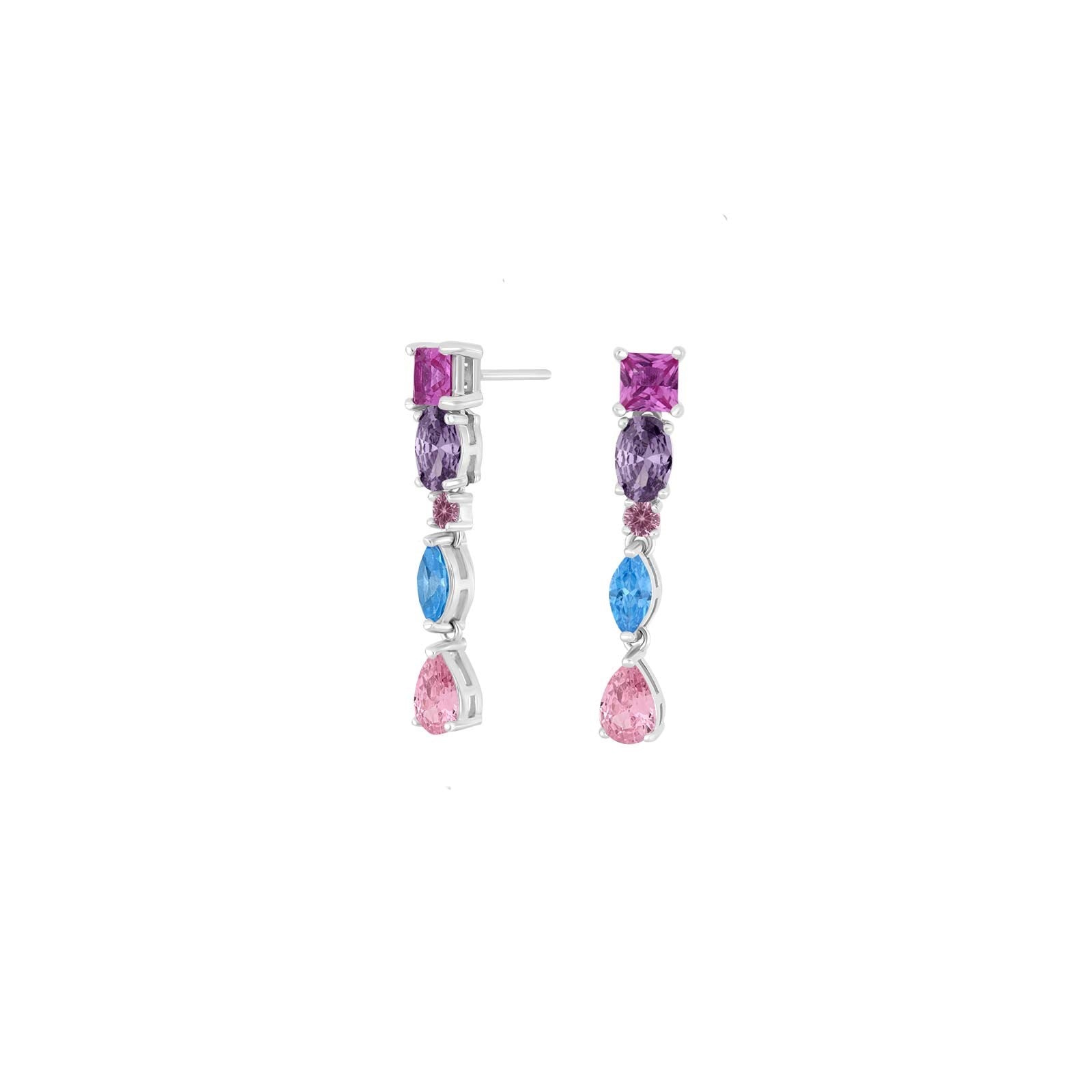 Silver ear hangers METTENOR multi