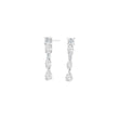 Silver ear hangers METTENOR white