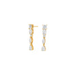 Silver ear hangers METTENOR white