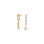 Silver ear hangers METTENOR white