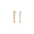 Silver ear hangers METTENOR white