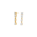 Silver ear hangers METTENOR white