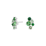 Rhd. Silver earring NADINENPR 2 green